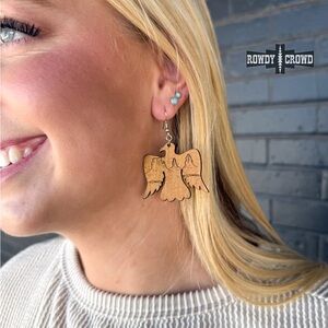 Tempe Thunderbird Leather Earrings